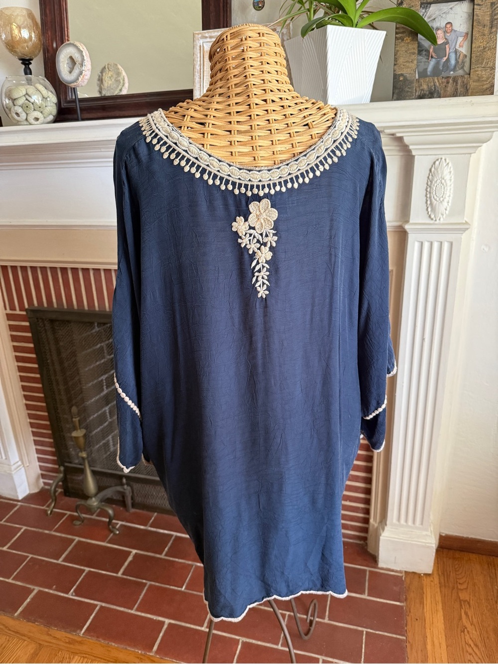 Johnny Was embroidered Georgette poncho tunic top XXL - Picture 5 of 12